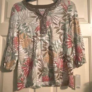 New with tag, size Large. Croft and Barrow top; 3/4 sleeve